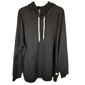 Vuori Halo Oversized Hoodie Performance Pullover, Black Womens Size L